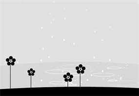 雨中的花朵flash动画素材